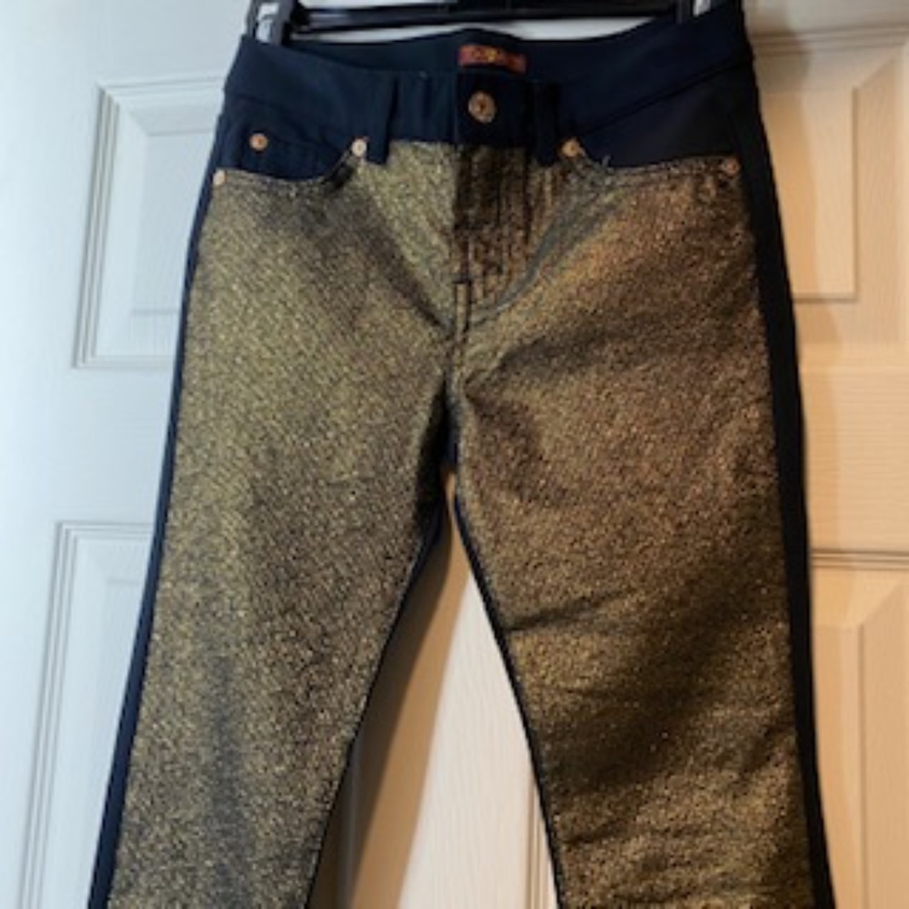 Girls Size 12 - gold/black 7 for all mankind jeans